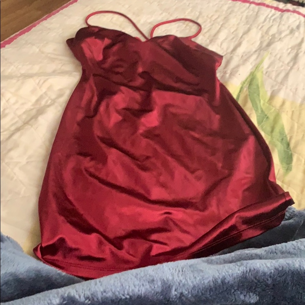 Burgundy dress